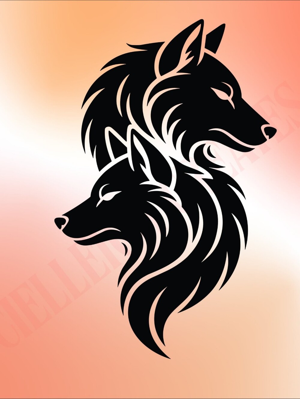 *2 for $20* Two Wolves Vinyl decal  sticker Handcrafted